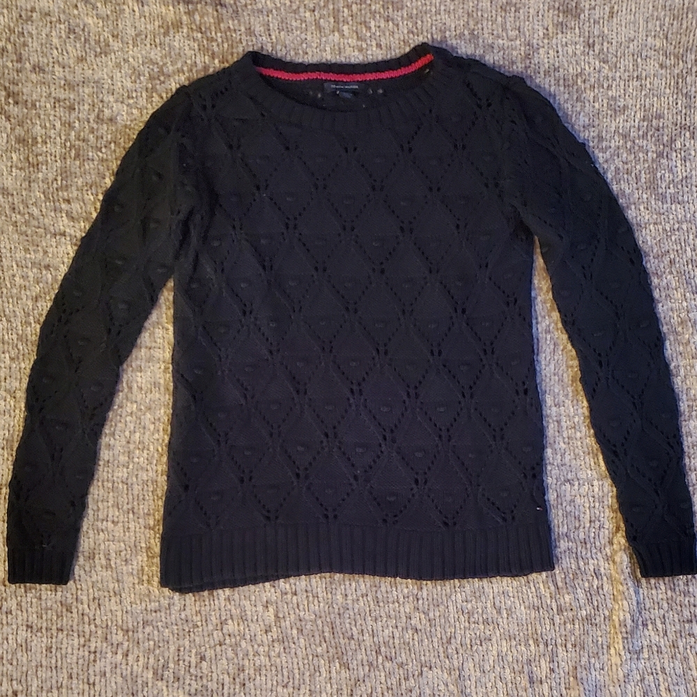 Tommy Hilfiger Chunky Cable Knit Navy Sweater